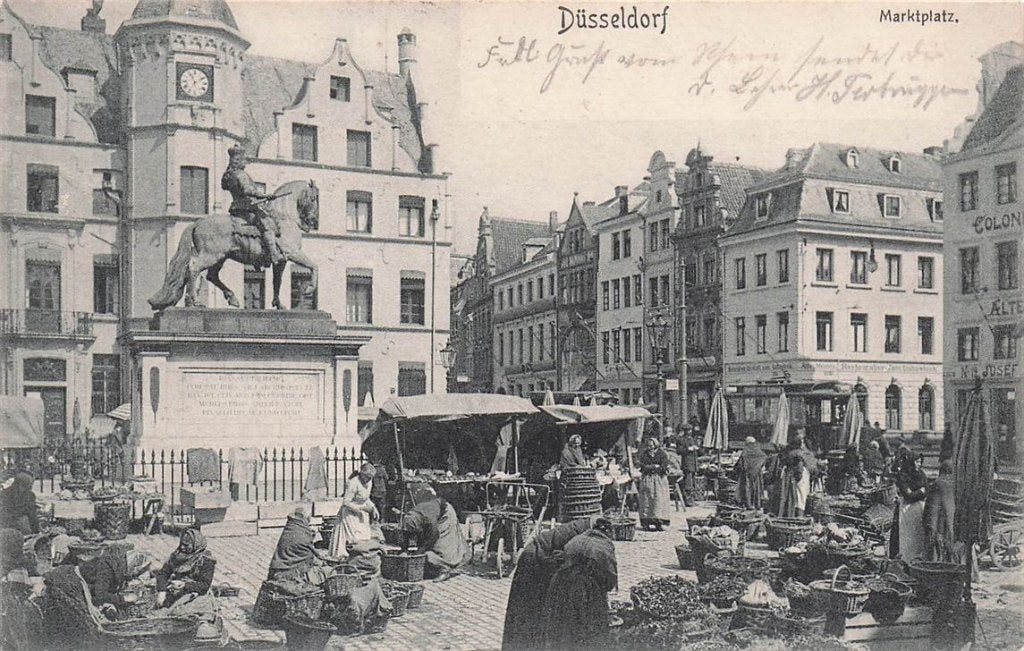 702-380-013 Düsseldorf Marktplatz, Verzenden, Voor 1920, Duitsland