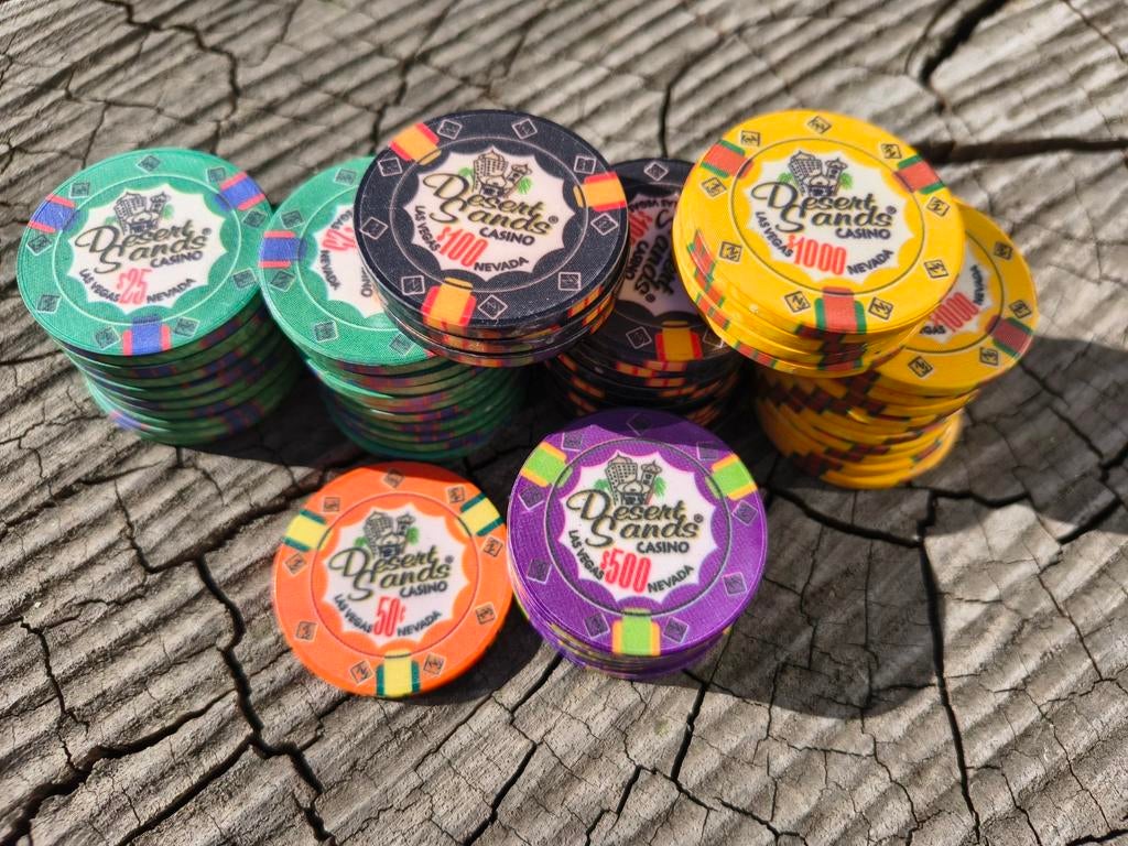 Desert Sands Casino Pokerchios (keramiek), Vijf spelers of meer, Ophalen of Verzenden, Nieuw, Desert Sands Casino