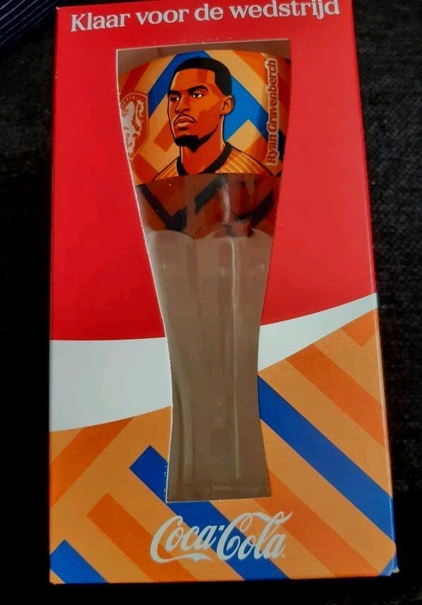 Coca-Cola Oranje wk voetbal Glas Ryan Gravenberch, Verzamelen, Glas en Borrelglaasjes, Nieuw, Frisdrankglas, Ophalen of Verzenden