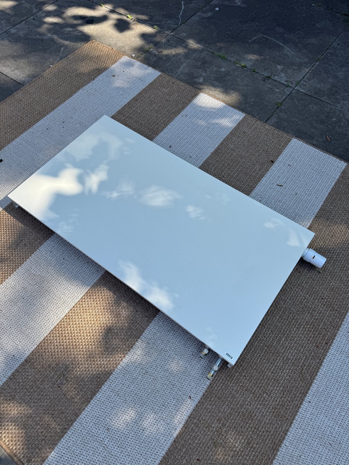Vasco Flatline 9016 Witte radiator, gebruikt, 1020x550mm, Ophalen, 30 tot 80 cm, Gebruikt, Radiator