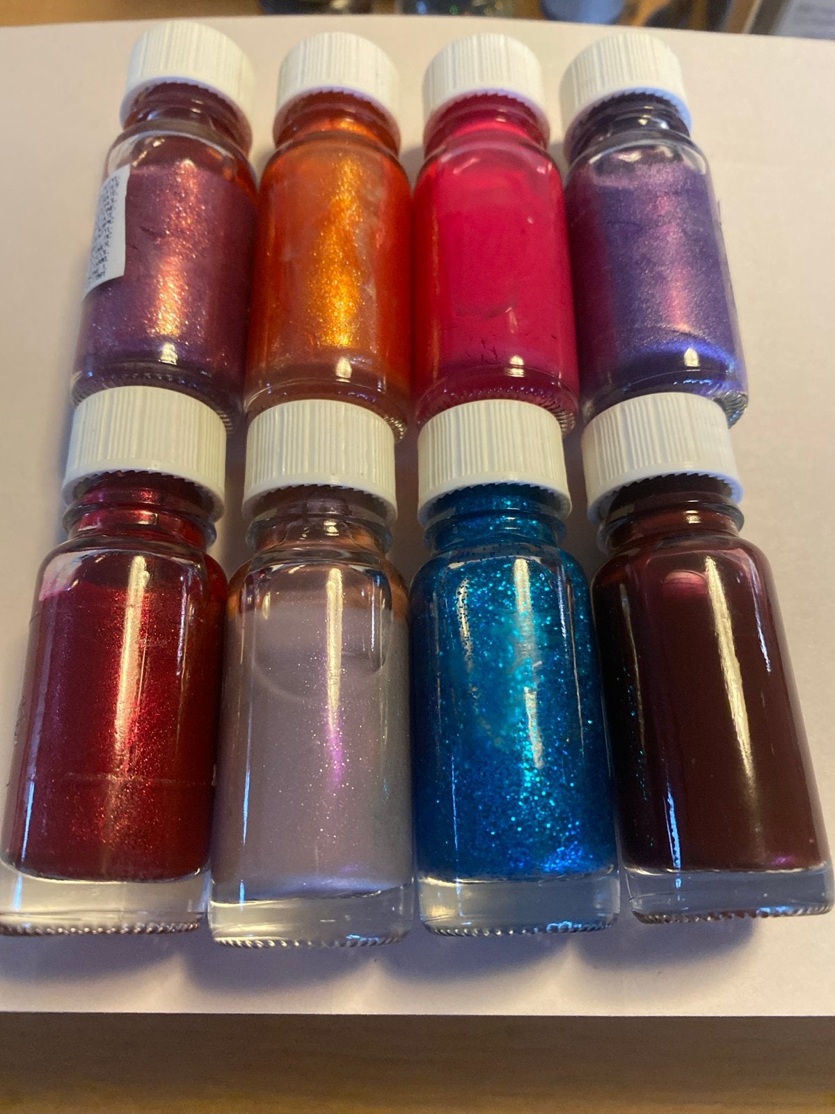 Set van 8 glitterverfjes voor knutselprojecten, Overige thema's, Nieuw, Meerkleurig, Ophalen of Verzenden