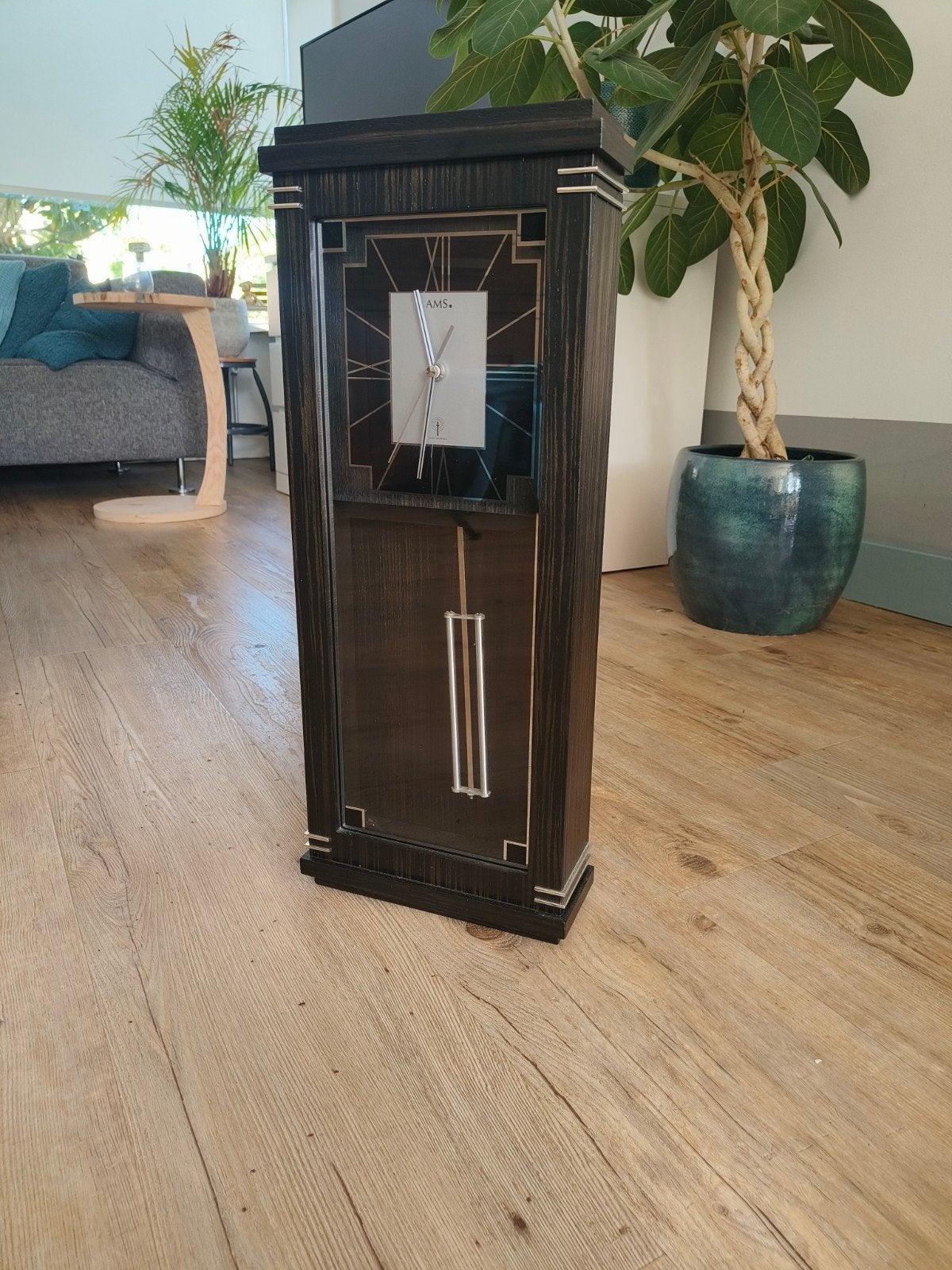 AMS Radio Controlled Staande Klok - Modern Design, Antiek en Kunst, Ophalen