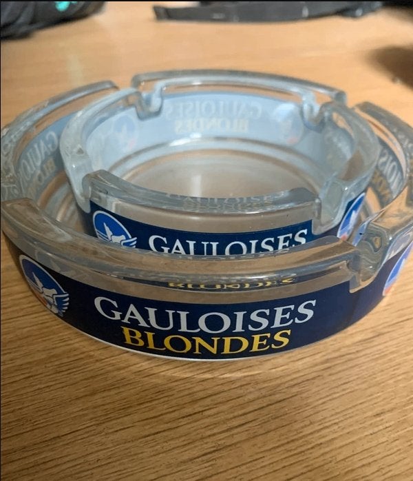 Standaard promotieasbakken Gauloises Blond, 10 en 14,5cm, Ophalen of Verzenden, Gebruikt, Asbak