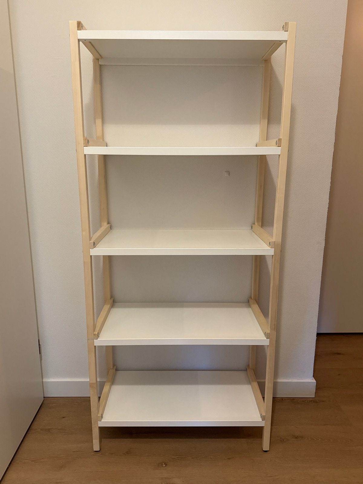 IKEA Ekenabben Shelving unit, espenhout/wit, Ophalen, Zo goed als nieuw