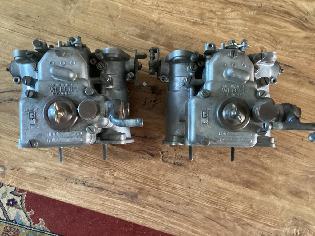 Set Webers 40 DCOE 28 in nette staat., Auto-onderdelen, Brandstofsystemen, Oldtimer onderdelen, Universele onderdelen, Gebruikt