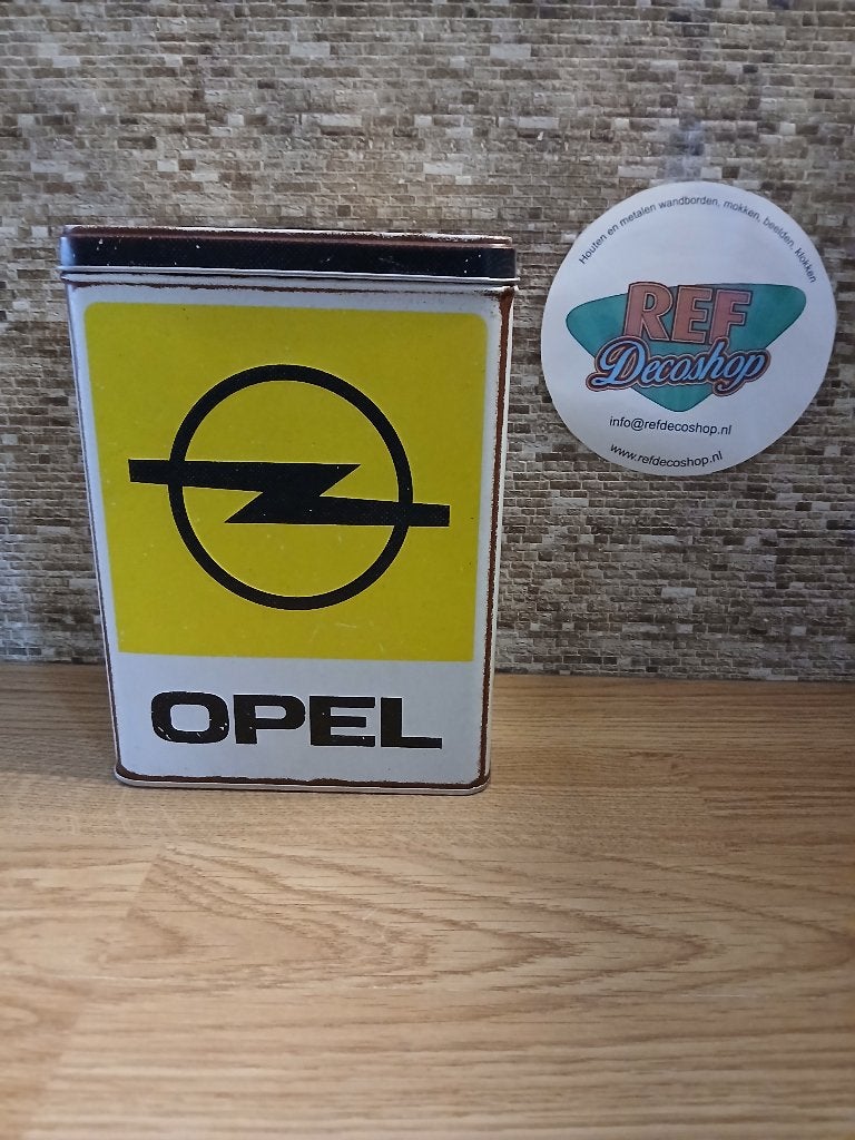 bewaarblik opel inhoud 3 liter, licentie, Verzamelen, Ophalen of Verzenden, Nieuw, Koek(jes)