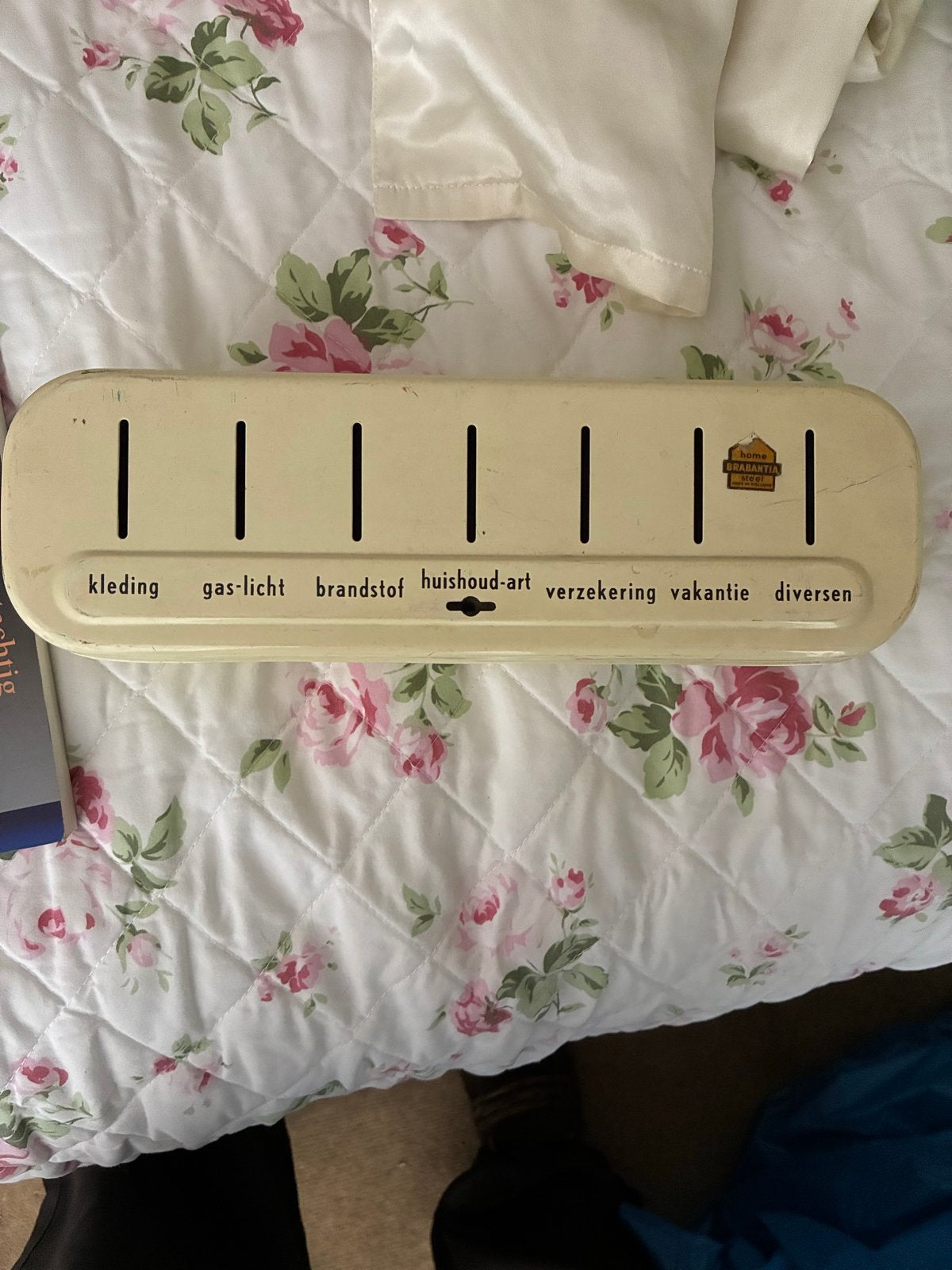 Vintage spaardoos met vakjes - Retro geldkistje, Ophalen of Verzenden