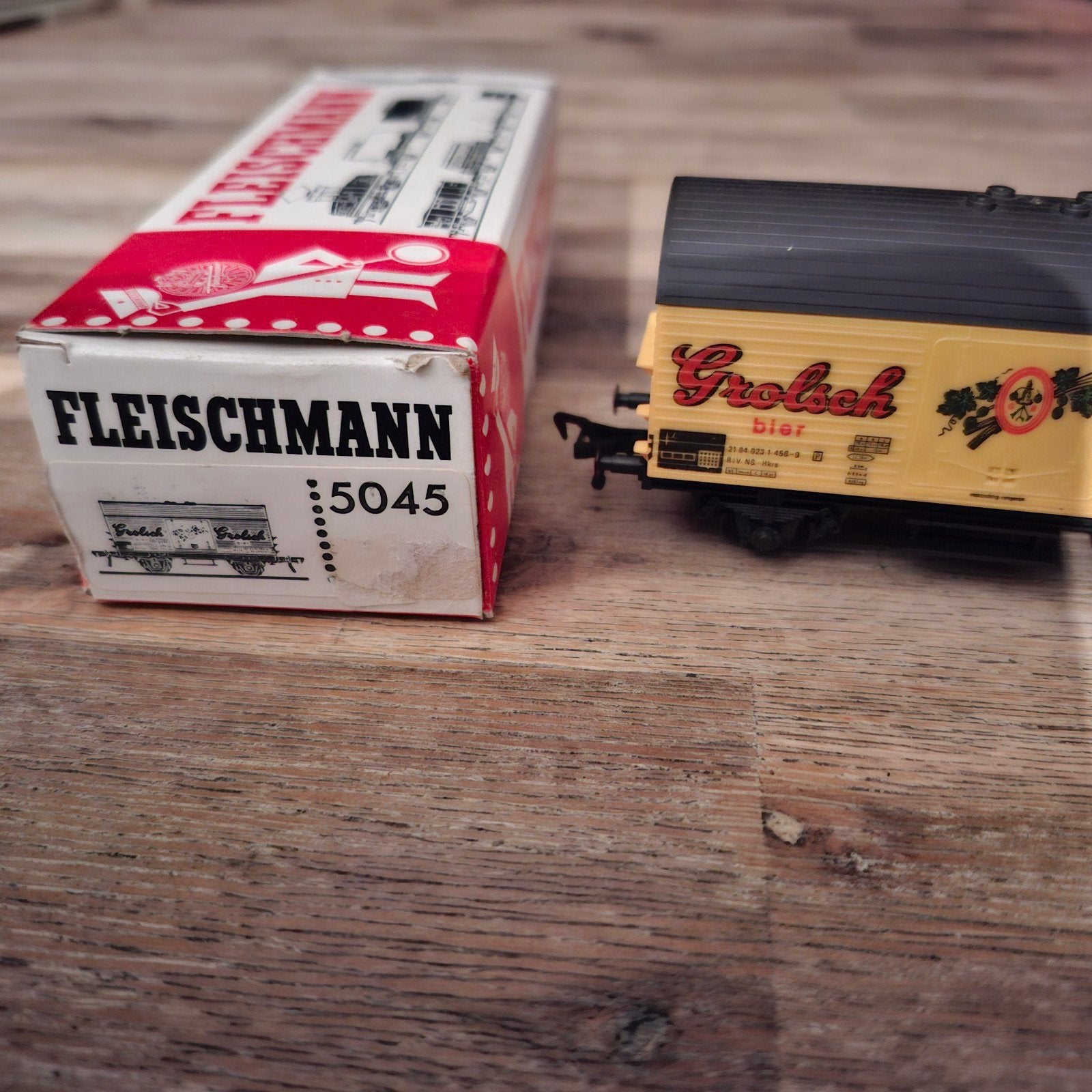 50 jaar oude Fleischmann Grolsch wagon 5045, Gelijkstroom, Fleischmann, Wagon, Ophalen of Verzenden