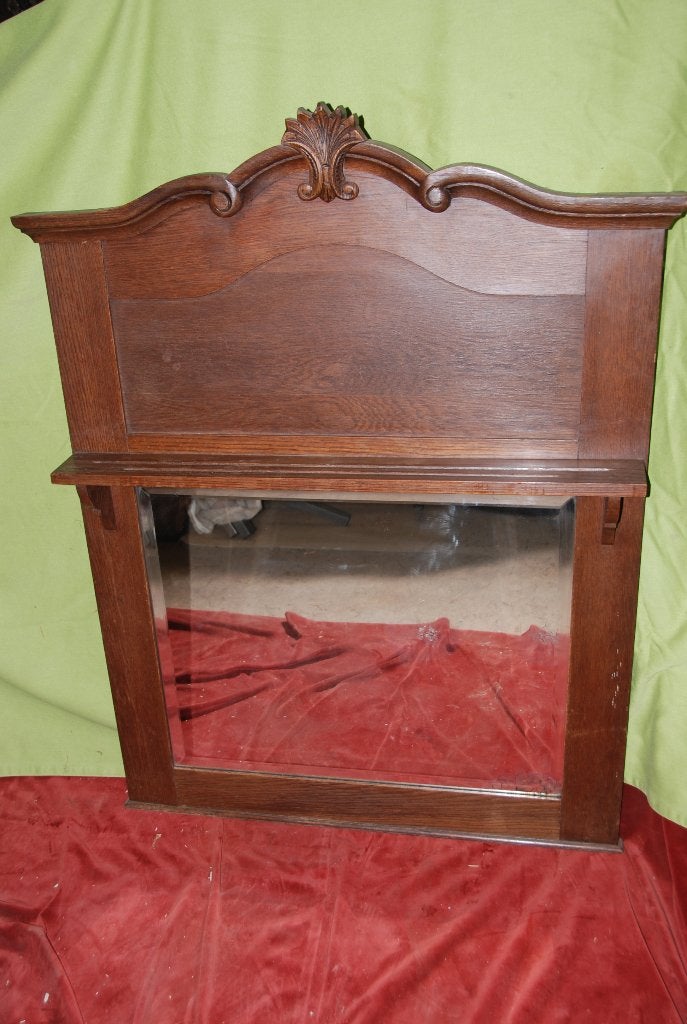 Spiegel in eiken frame retro., Antiek en Kunst, Curiosa en Brocante, Ophalen of Verzenden