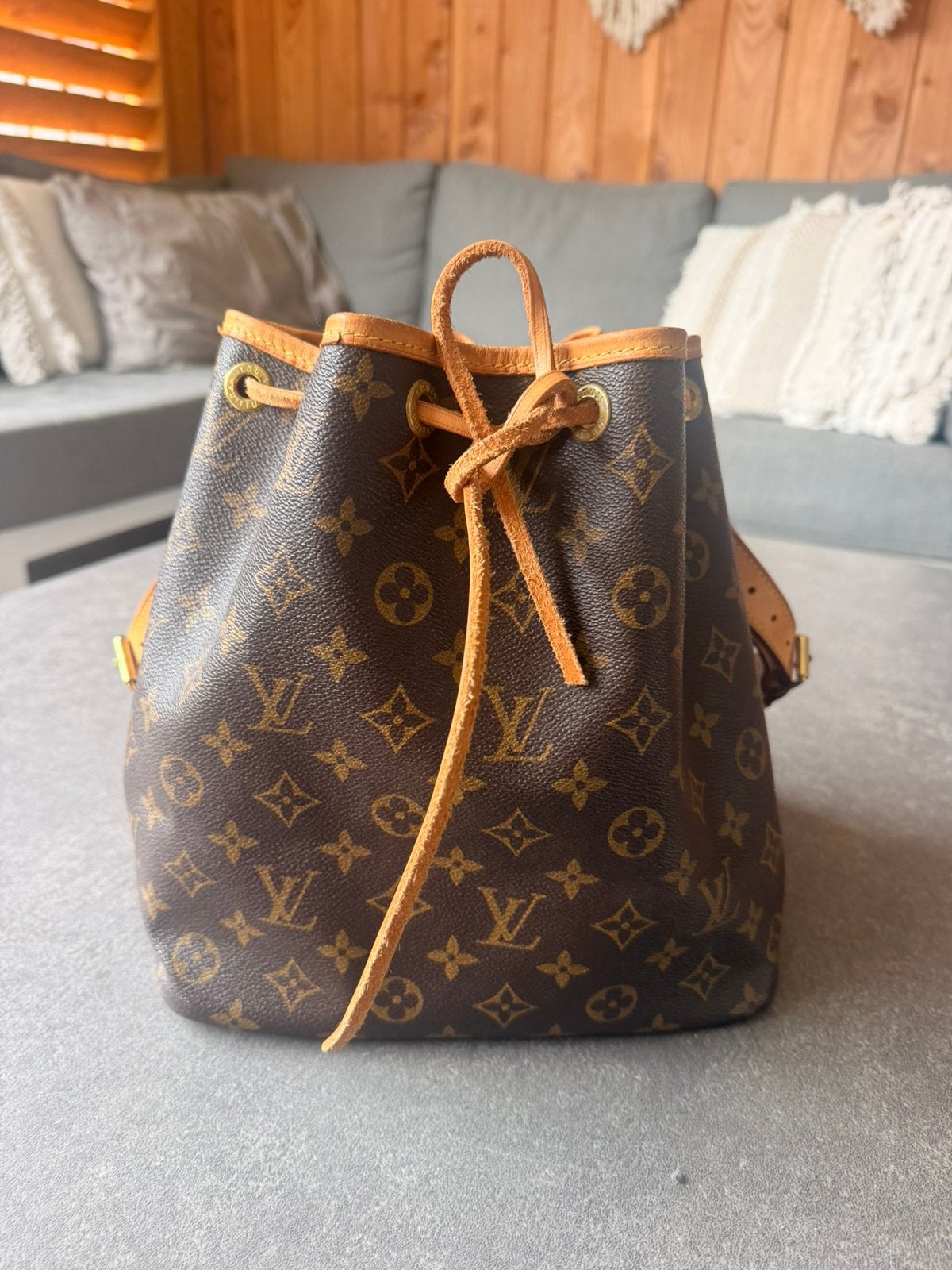 Louis Vuitton petit noe, Ophalen, Gebruikt, Bruin, Handtas