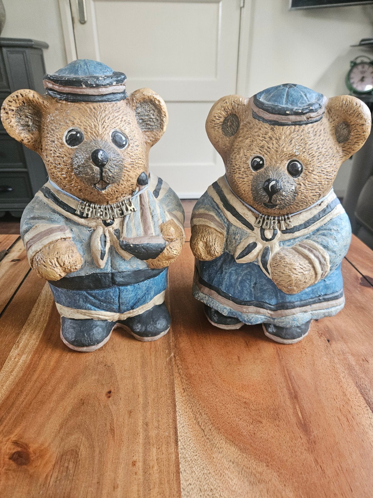 Set van 2 decoratieve zeemansberen - Doris & Friedhelm, Ophalen of Verzenden, Gebruikt