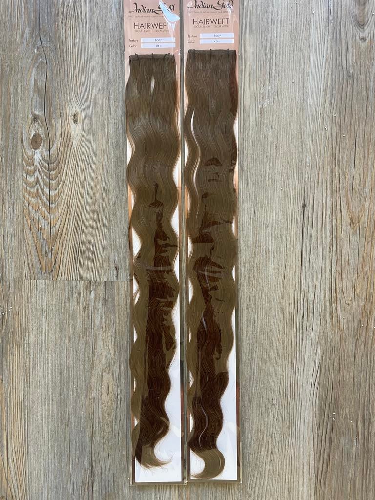 Indian Gold Hair Weft - Nieuw - 100% Menselijk Haar, Ophalen of Verzenden, Nieuw, Pruik of Haarverlenging