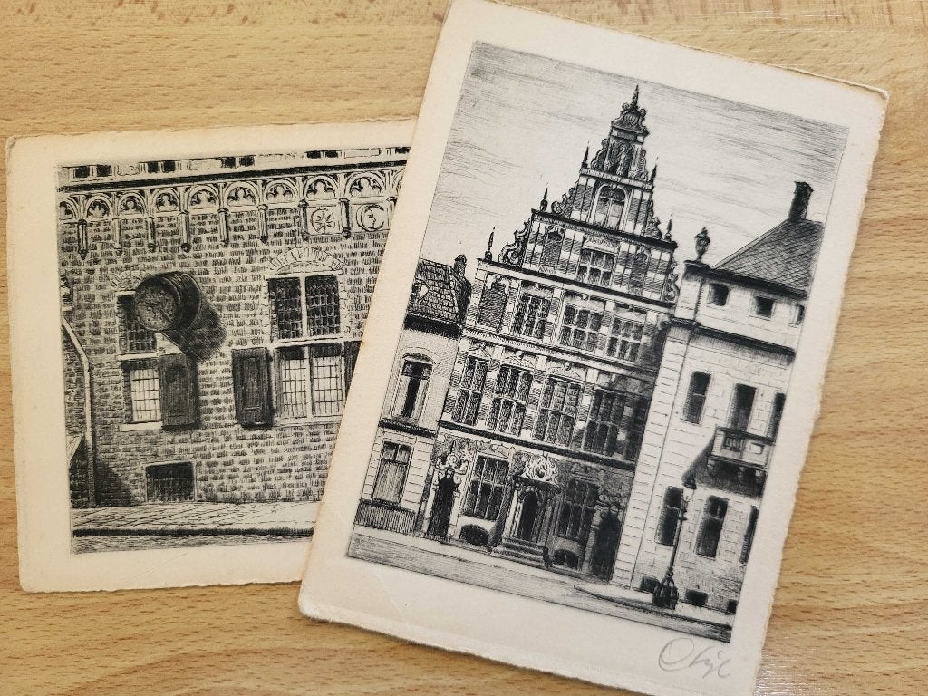 ansicht DEVENTER getekende kaart 2x, Ophalen, Voor 1920, Overijssel