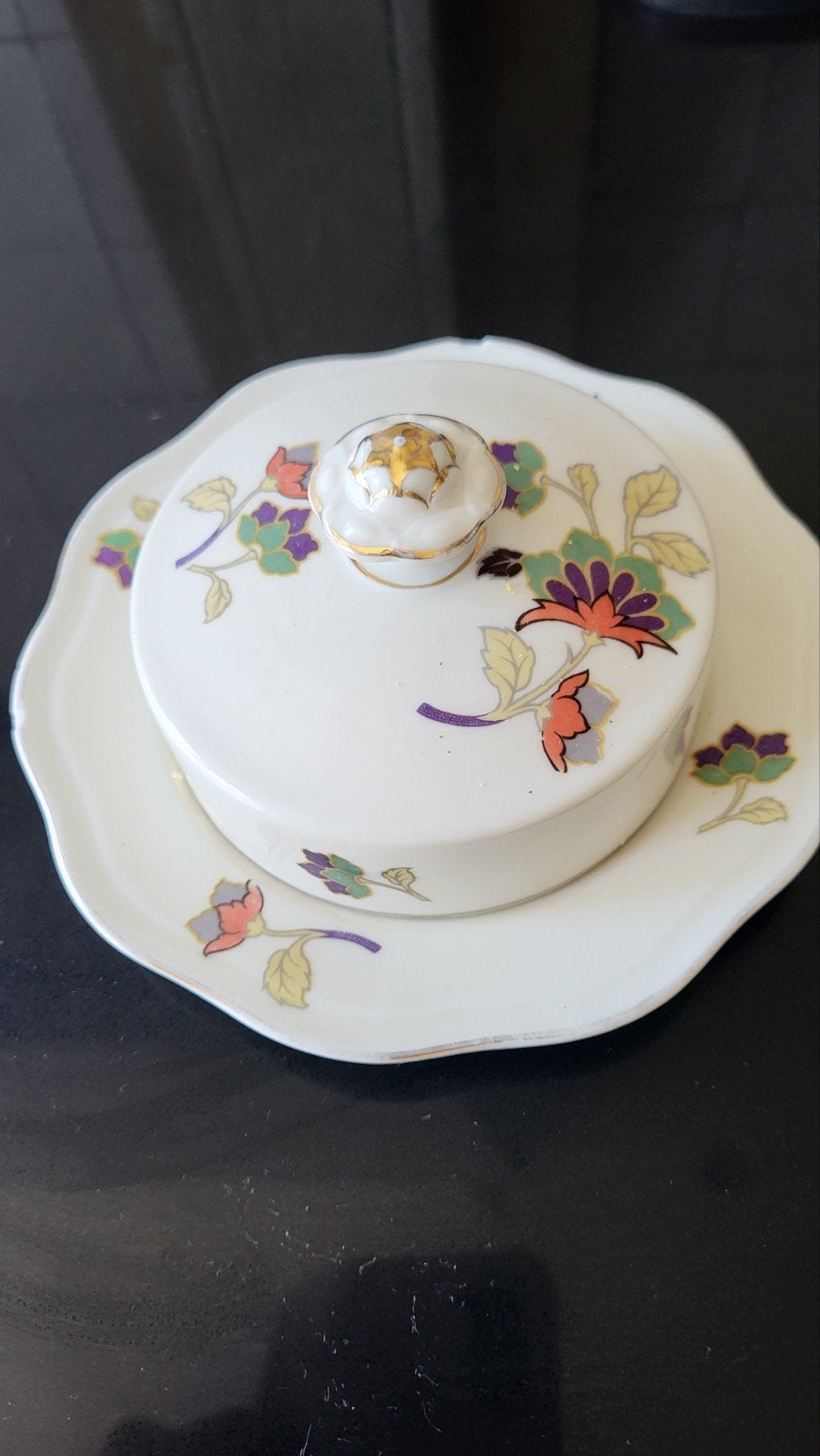 Vintage Botervloot met Schotel, Antiek en Kunst, Ophalen of Verzenden
