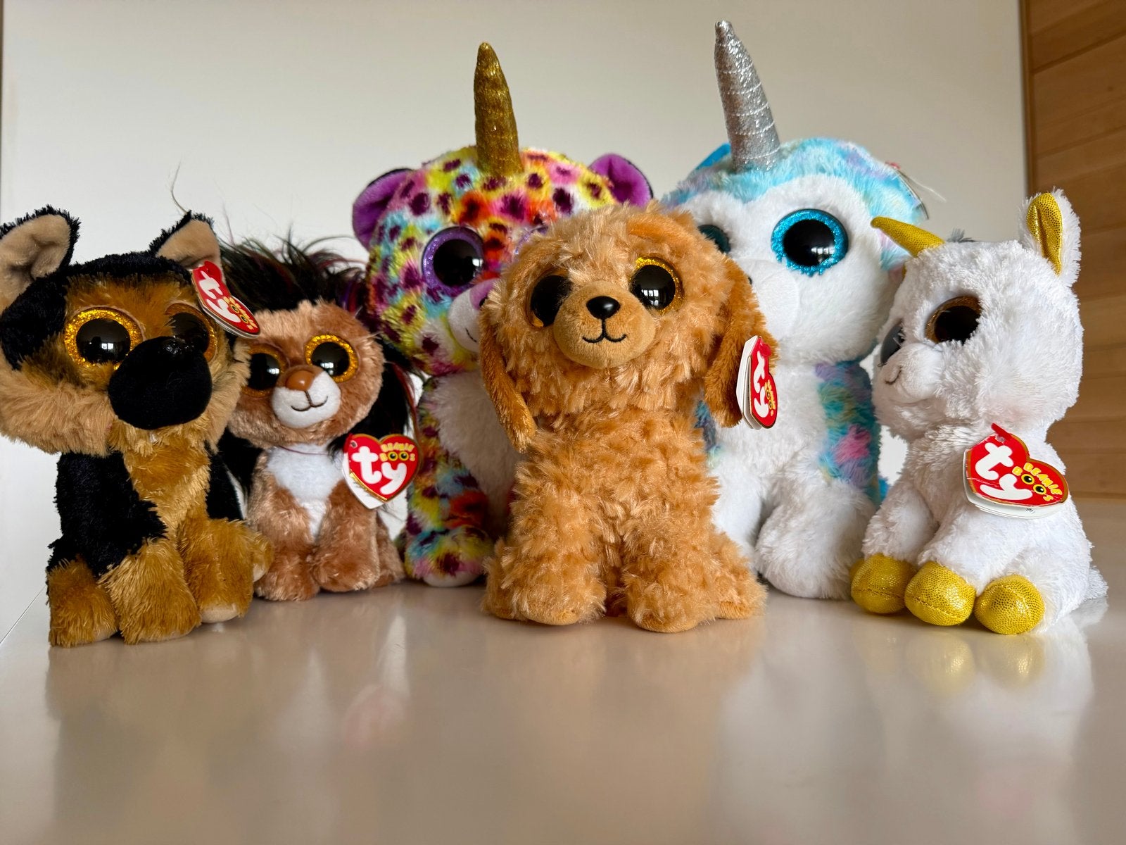 Leuke collectie Ty Beanie Boos knuffels met labels, Ophalen, Hond, Middelgroot (20 tot 80 cm), Meerkleurig