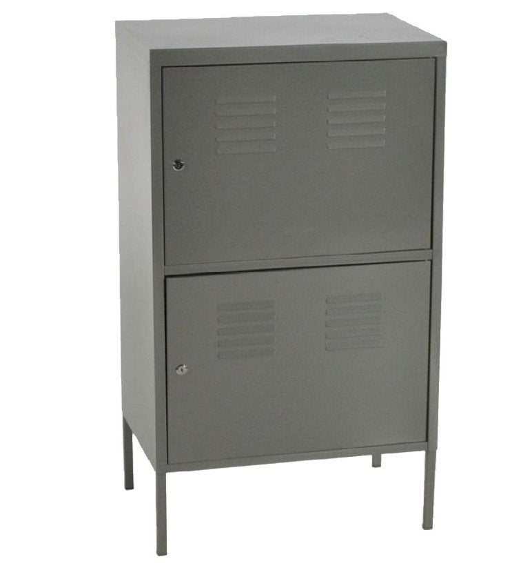 Ikea Ps locker metallic grey met slotjes en sleuteltjes, Ophalen, Gebruikt