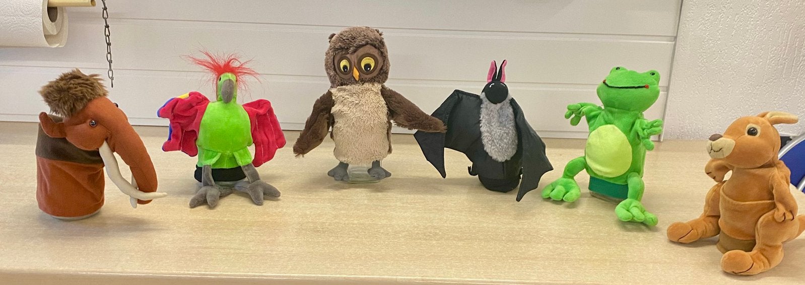 Handpoppen- dieren, Overige karakters, Ophalen of Verzenden, Zo goed als nieuw, Overige typen