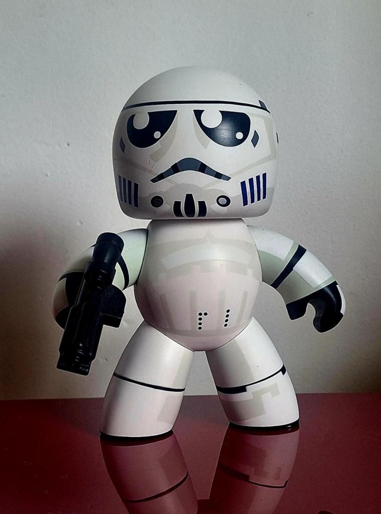 Star Wars Mighty Muggs Witte Stormtrooper 2008, Verzamelen, Star Wars, Ophalen of Verzenden, Gebruikt, Actiefiguurtje