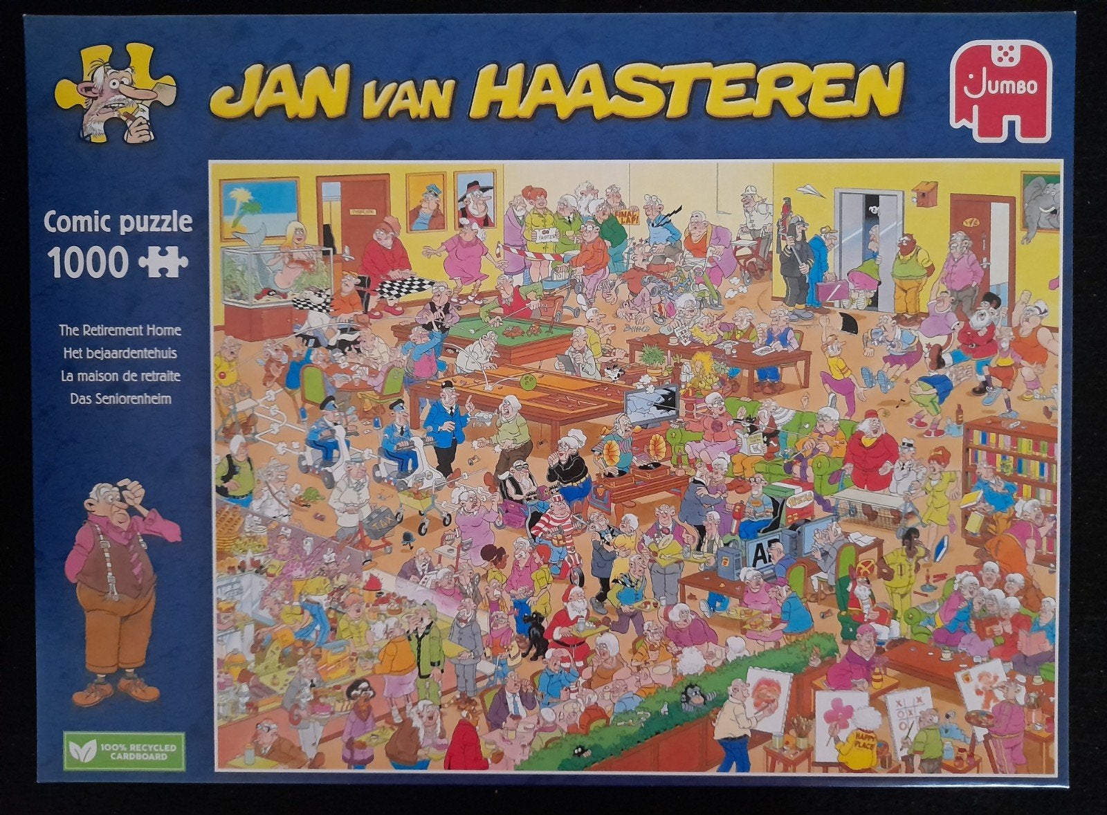 Puzzel Jan van Haasteren Bejaardentehuis 1.000 stukjes, Ophalen of Verzenden, 500 t/m 1500 stukjes, Zo goed als nieuw