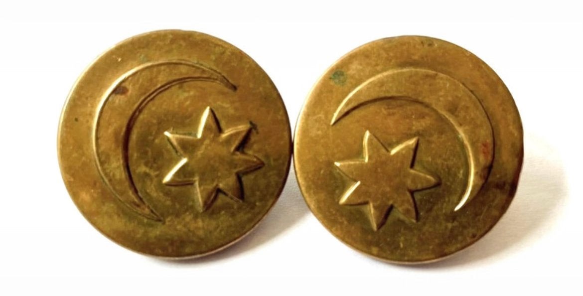 Ottomaanse Rijk militaire twee knopen-1900-1918, Ophalen of Verzenden