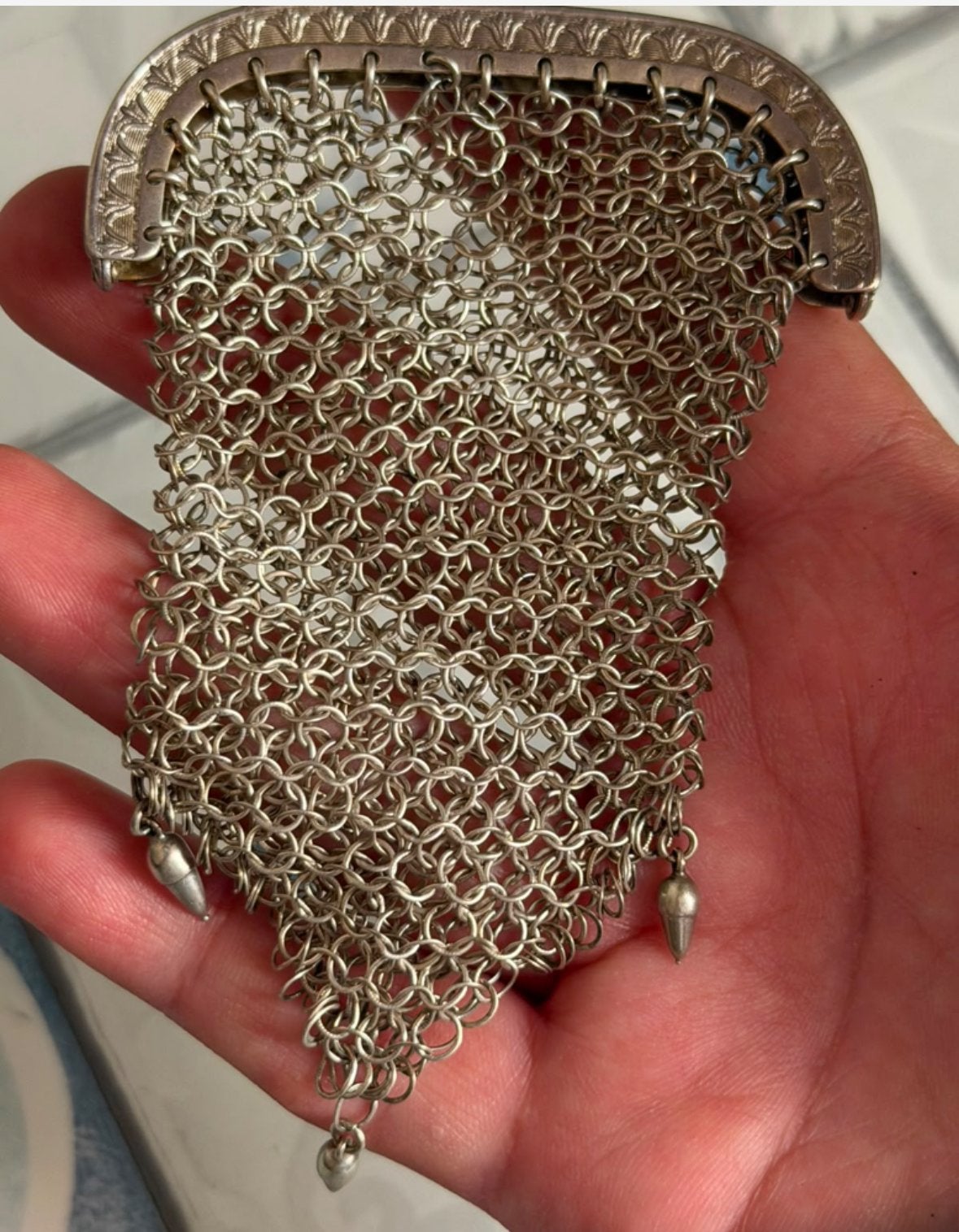 Antiek echt  Zilver Ketting met Munten en Kralen, Ophalen of Verzenden, Gebruikt, Zilver, Overige materialen