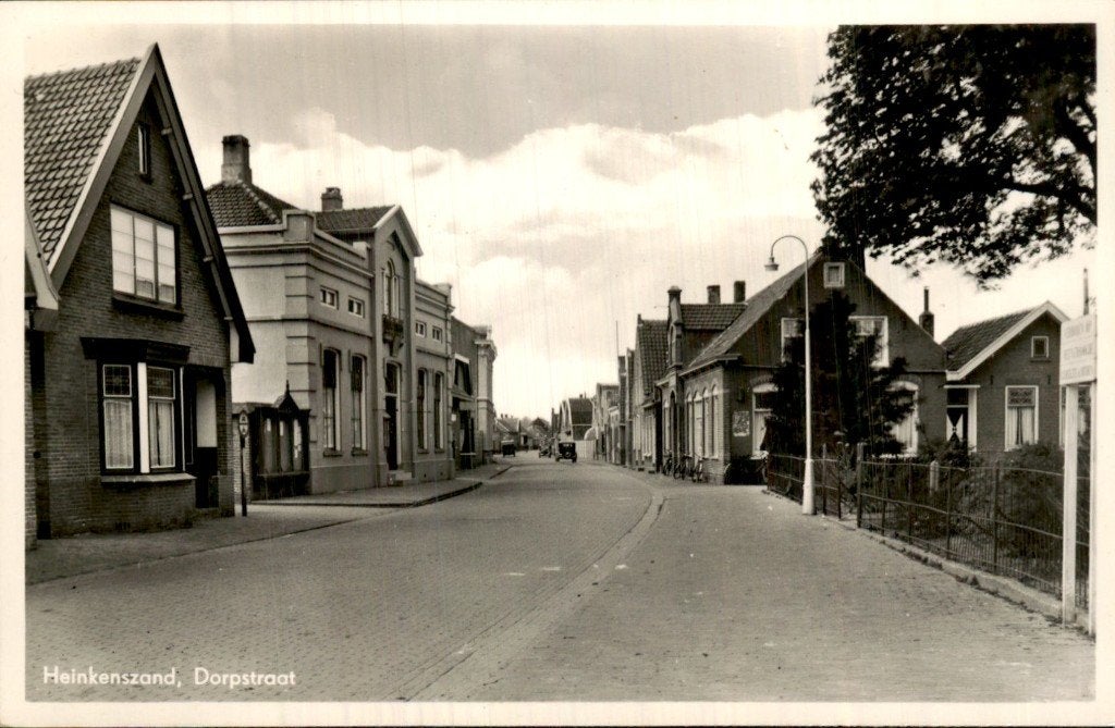 Heinkenszand - Dorpstraat - Straatzicht, Verzamelen, Ophalen of Verzenden, 1940 tot 1960, Gelopen, Zeeland