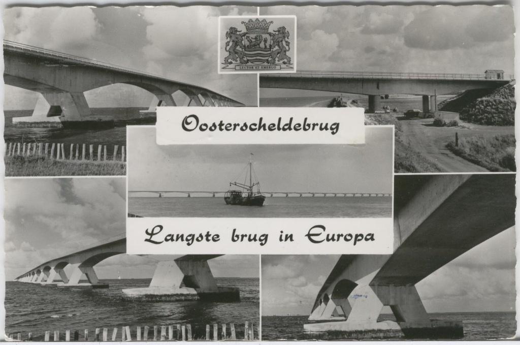Oosterscheldebrug  5 luik, Verzenden, 1960 tot 1980, Gelopen, Zeeland