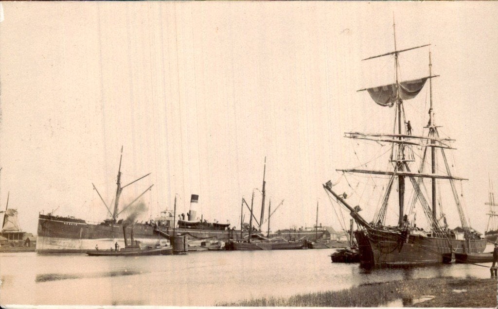 Zaan - Schepen - Zeilschip en stoomschip, Verzamelen, Ophalen of Verzenden, Voor 1920, Gelopen, Noord-Holland