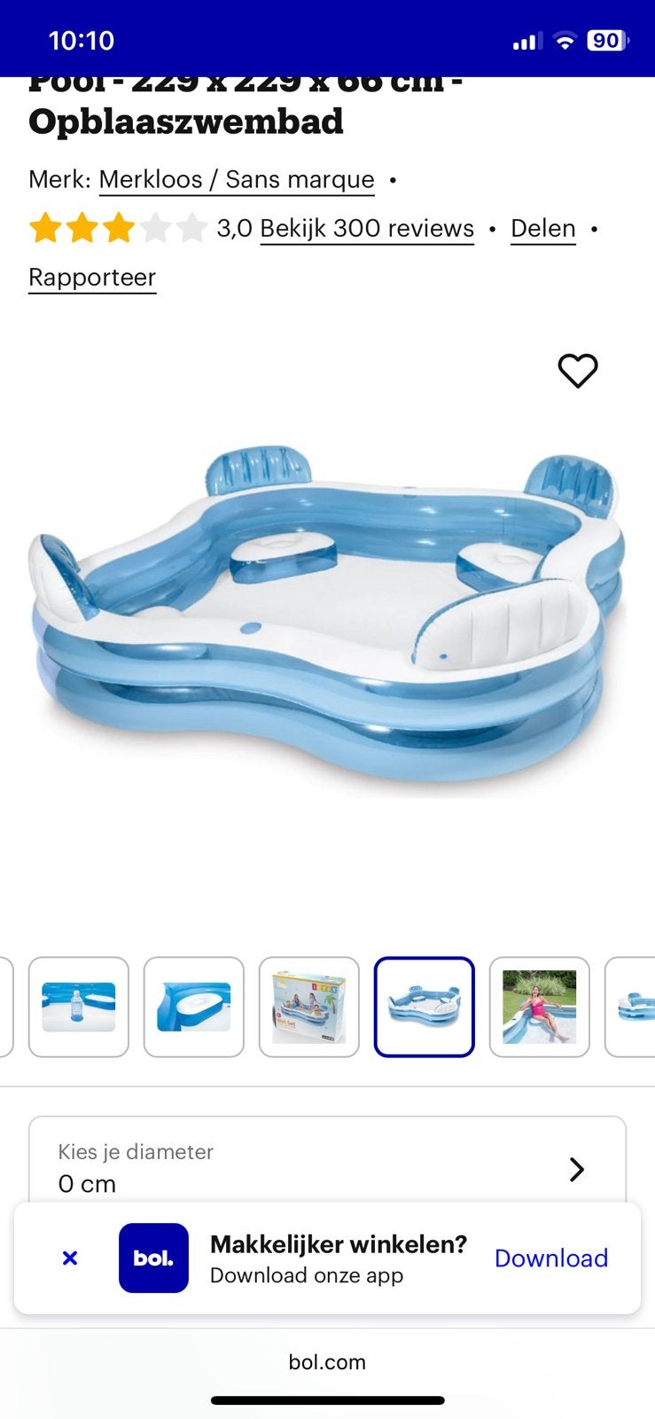 Intex opblaas zwembad, Ophalen, Minder dan 80 cm, Opzetzwembad, Rechthoekig