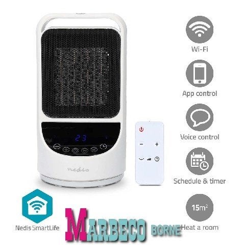 Keramische SmartLife PTC ventilatorkachel, Wi-Fi, Afst bed, Huis en Inrichting, Nedis SmartLife, Overige materialen, Nieuw, Ophalen of Verzenden