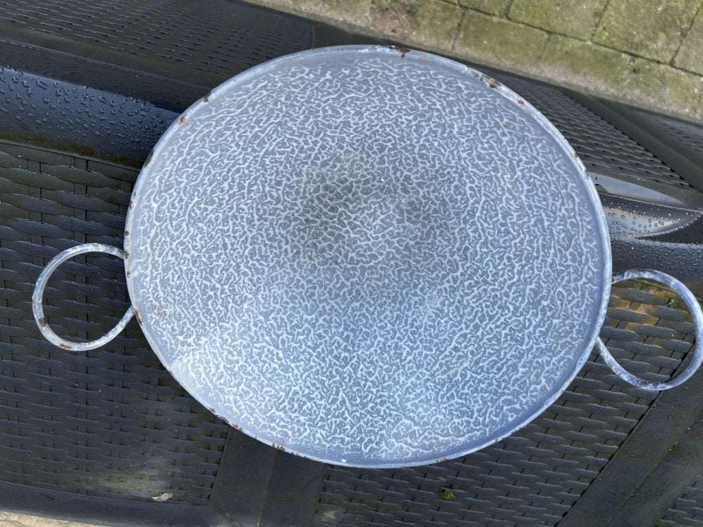 Vintage Emaille WOK, Ophalen of Verzenden, Gebruikt, Overige materialen, Wok