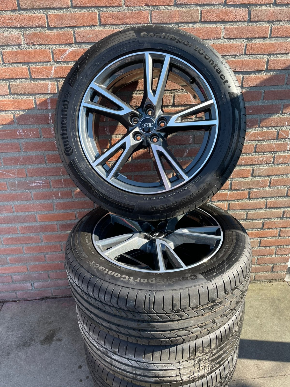 Audi Q5/SQ5 velgen Audi Sport 19 inch Continental, Auto-onderdelen, Gebruikt, Banden en Velgen, 235 mm, Personenwagen