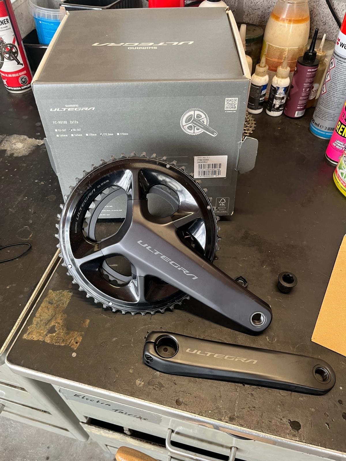 Shimano Ultegra FC-R8100 Crankstel 2x12s, 172.5mm, Fietsen en Brommers, Fietsonderdelen, Crankstel of Pedalen, Nieuw, Ophalen of Verzenden