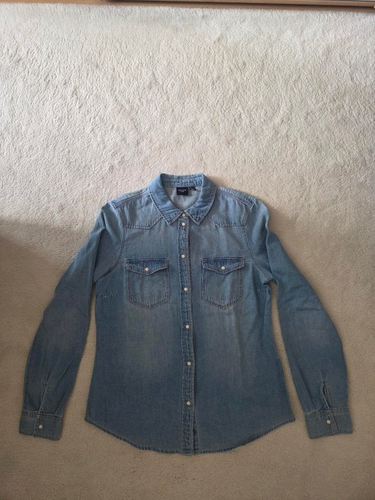 Spijkerblouse maat S, Blauw, Vero Moda, Ophalen of Verzenden, Zo goed als nieuw
