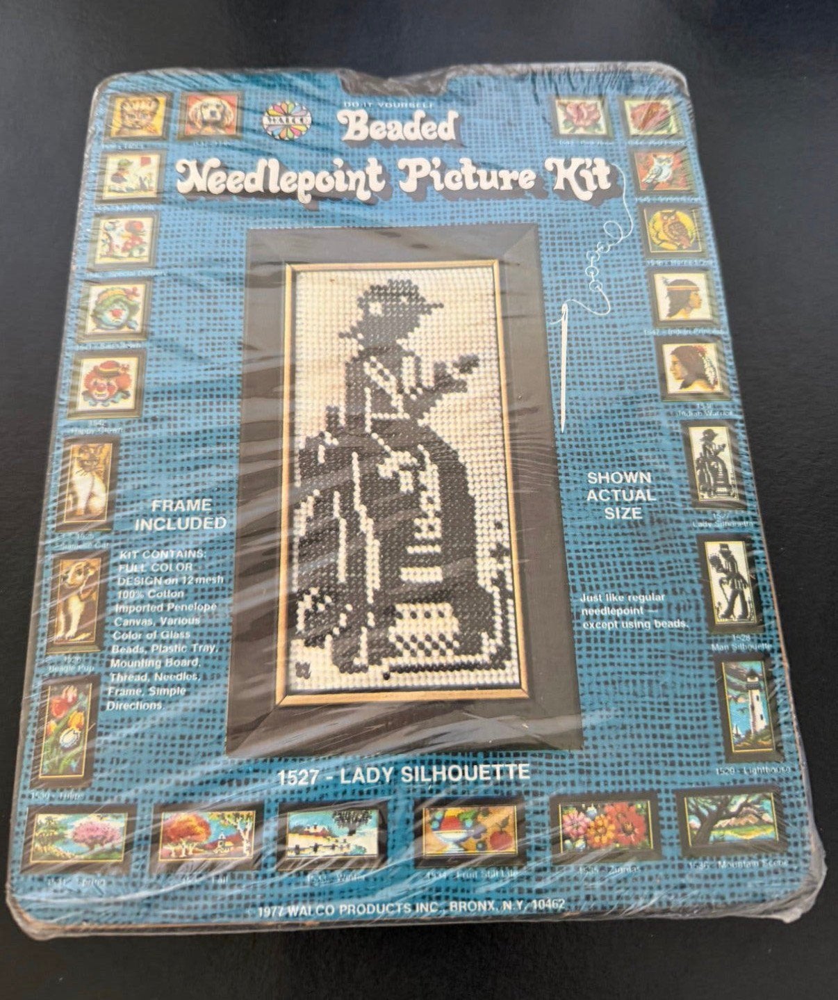 Walco Products "Beaded Needlepoint Picture Kit" uit ca 1977., Ophalen of Verzenden, Nieuw, Overige typen