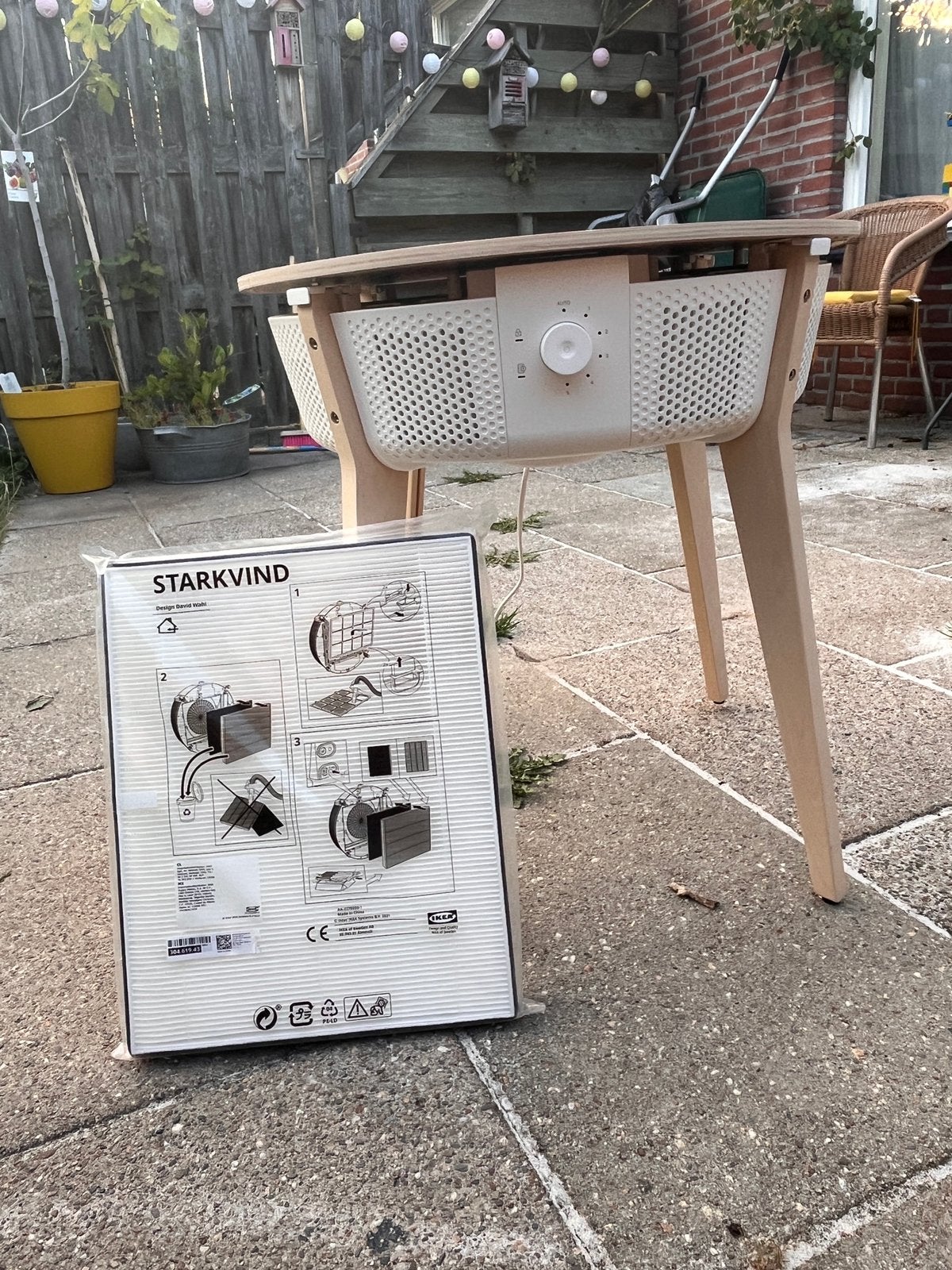 Ikea starkvind luchtreiniger met nieuw filter, Minder dan 55 cm, Rond, Zo goed als nieuw, Ophalen