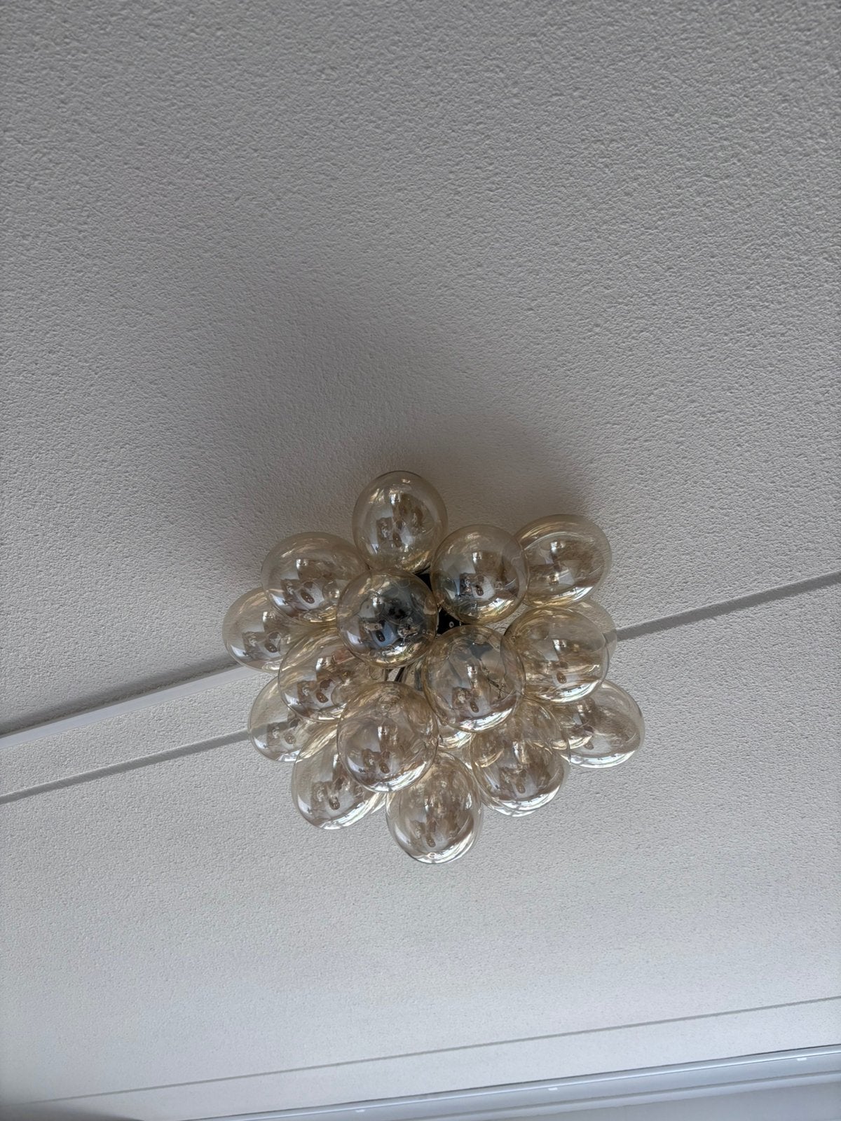 Plafondlamp design grape ballonnen amber, Ophalen of Verzenden, Nieuw, Dimbaar