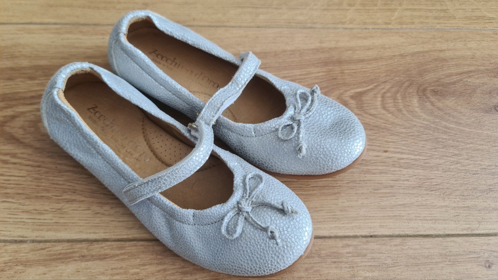 nieuwe ballerina's schoenen 31 Zecchino d'Oro zilver beige, Meisje, Schoenen, Nieuw, Ophalen of Verzenden
