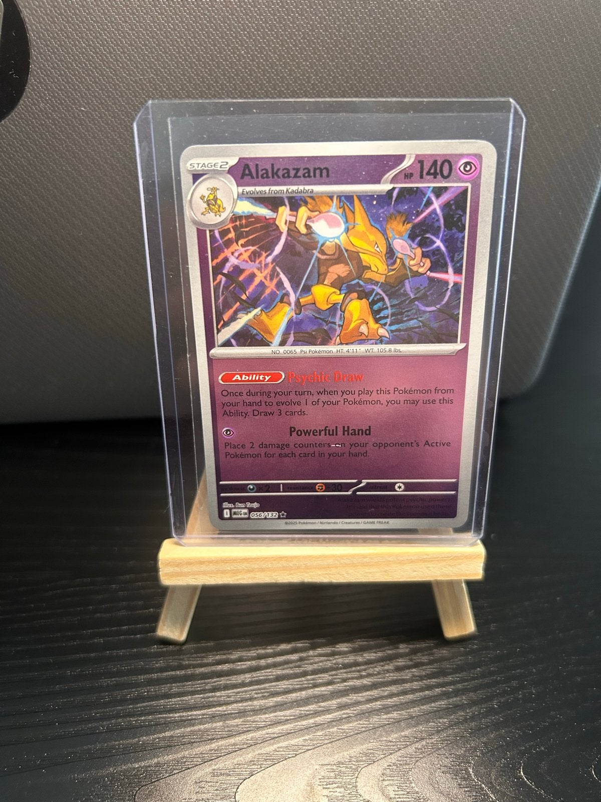 Alakazam Pokémon kaart NM staat, Ophalen of Verzenden, Zo goed als nieuw, Losse kaart