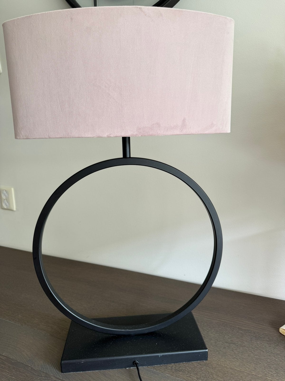 Mooie schemerlamp met lichtroze kap, Ophalen, Zo goed als nieuw, Schemerlamp