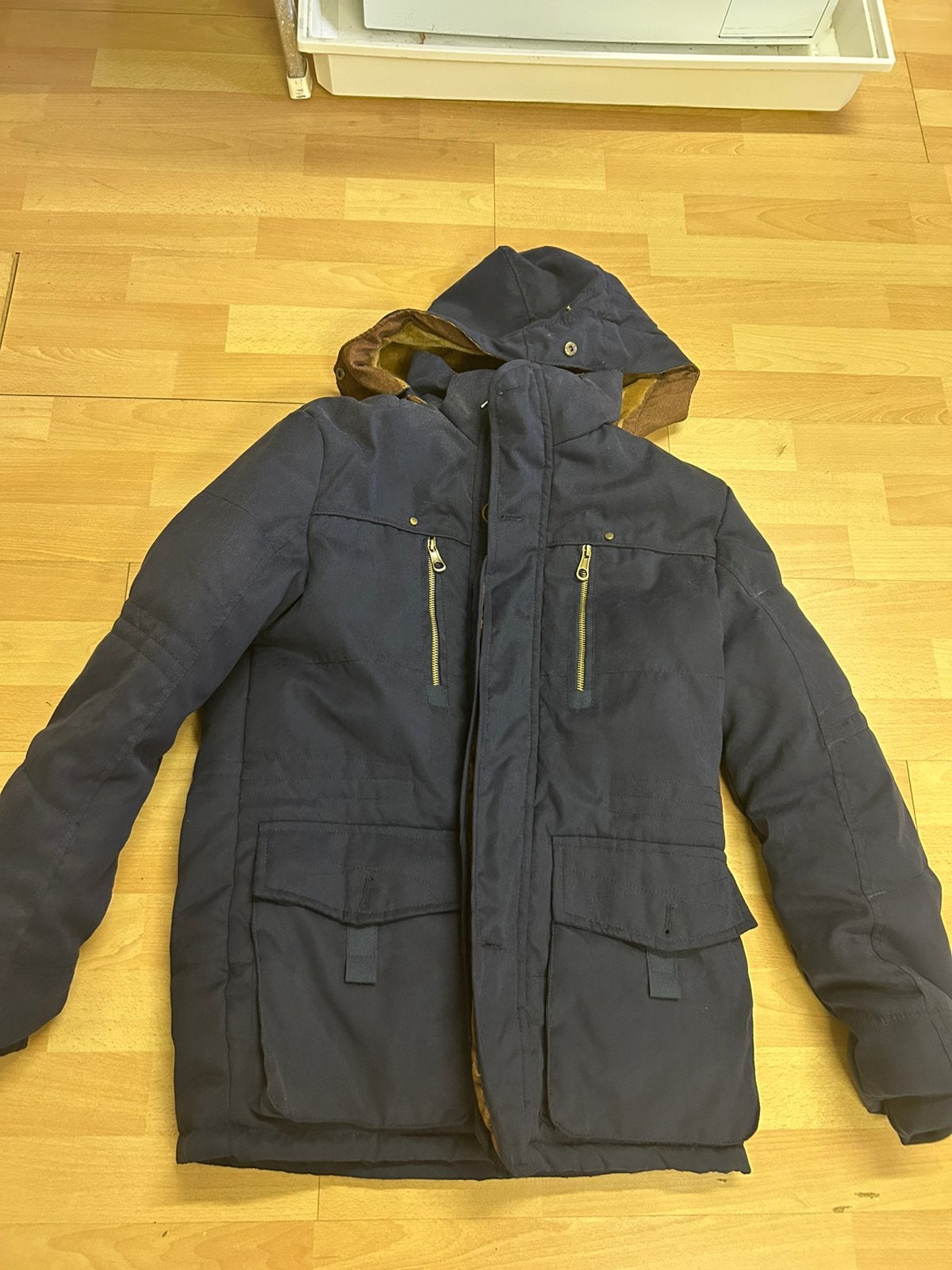 Winterjas heren, Ophalen of Verzenden, Zo goed als nieuw, Maat 52/54 (L), Blauw