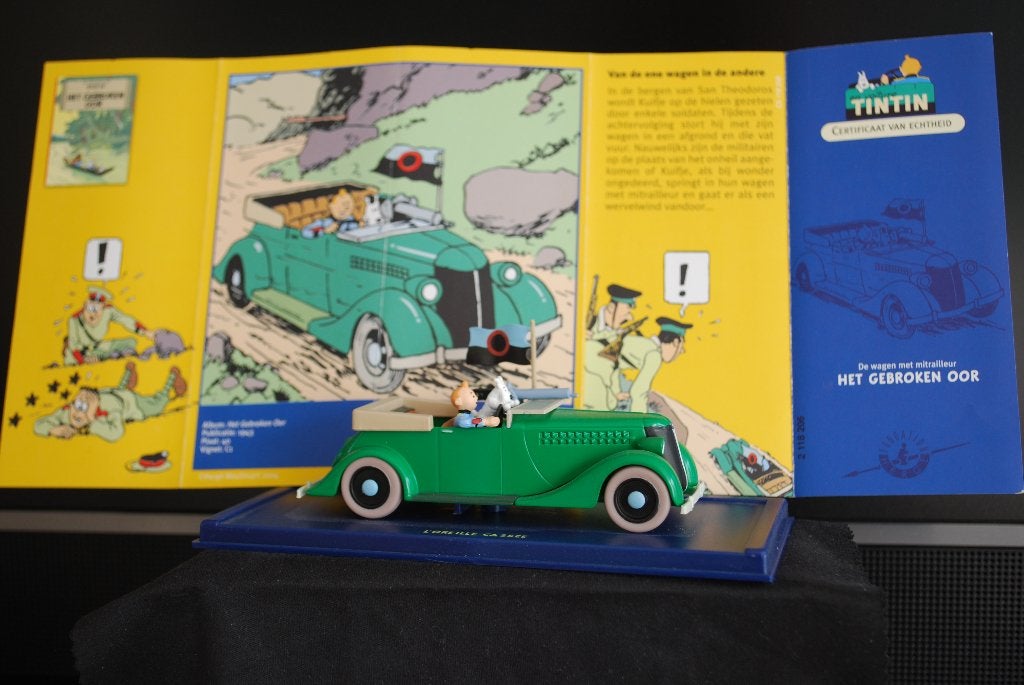 Kuifje auto No. 8 De mitrailleurwagen uit "Het gebroken oor", Ophalen of Verzenden, Zo goed als nieuw, Auto, Overige merken