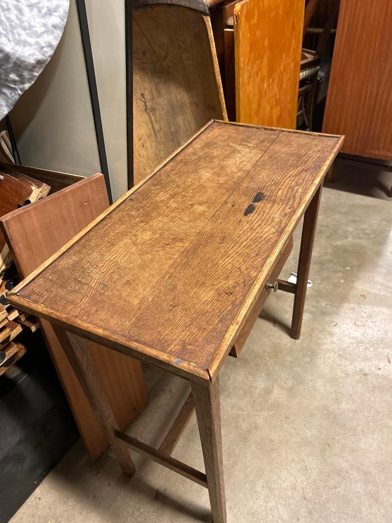 Klein eiken kassa tafeltje/bureau - Jaren '20, Ophalen of Verzenden