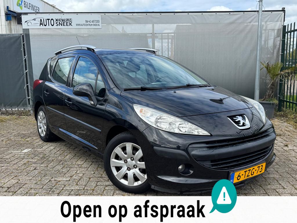 Peugeot 207 SW 1.4 VTi X-line - NWE APK - Airco - Pano, Stof, Gebruikt, Zwart, Zwart