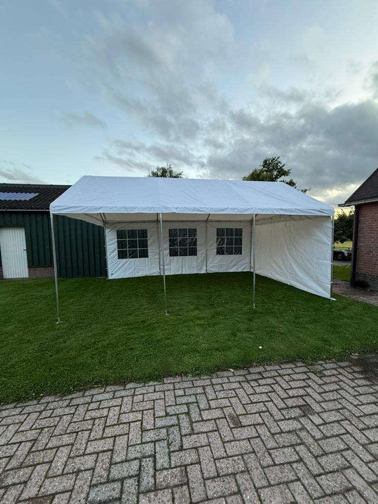 Partytent pvc te huur, Ophalen