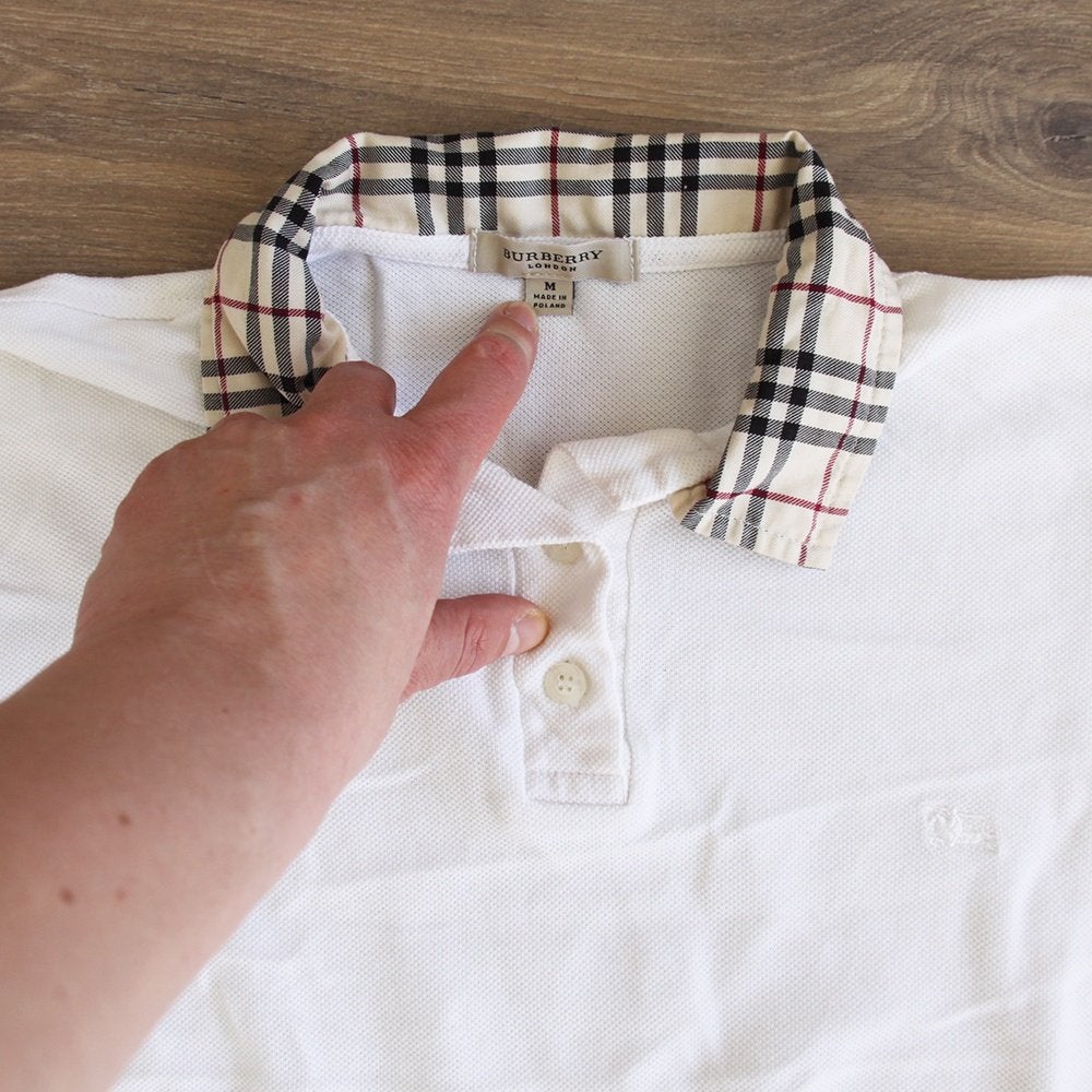 Mooi Burberry Shirtje 100% Katoen - 99 (M) € 20,-, Maat 38/40 (M), Wit, Ophalen of Verzenden, Zo goed als nieuw