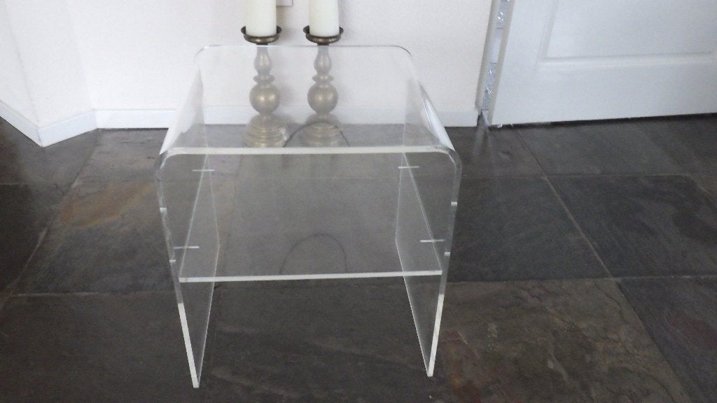 mooie oude bijzettafel van plexiglas, Ophalen of Verzenden, Overige typen