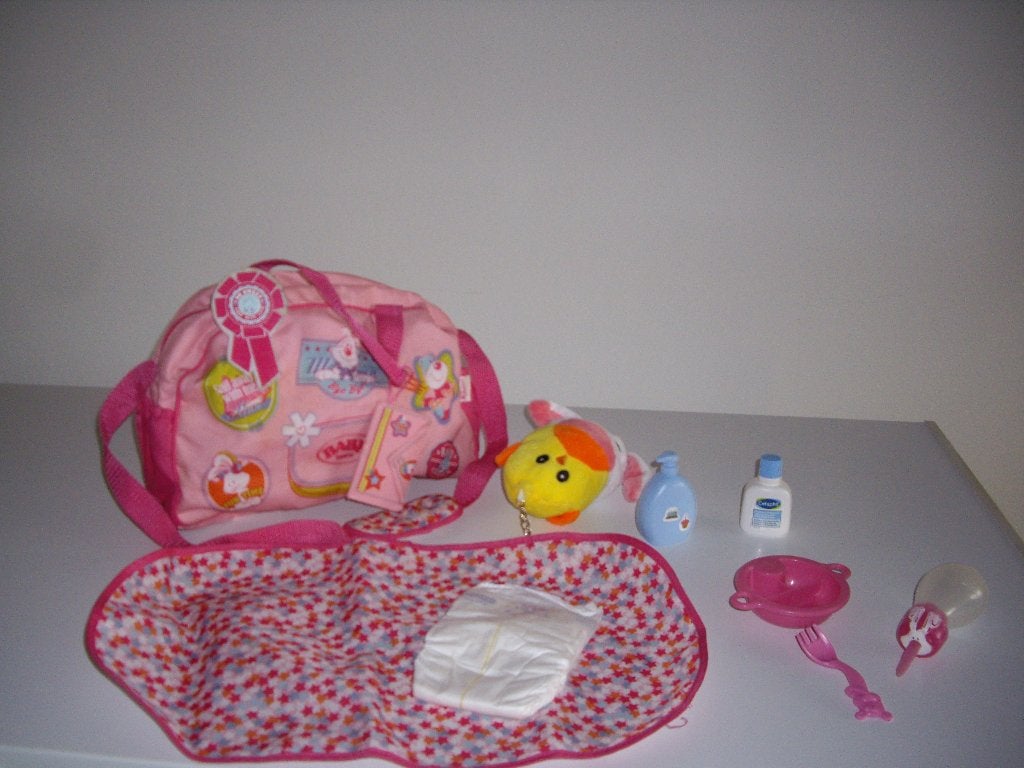 baby born verzorgingstas met acc, Kinderen en Baby's, Speelgoed | Poppen, Ophalen of Verzenden, Zo goed als nieuw, Babypop