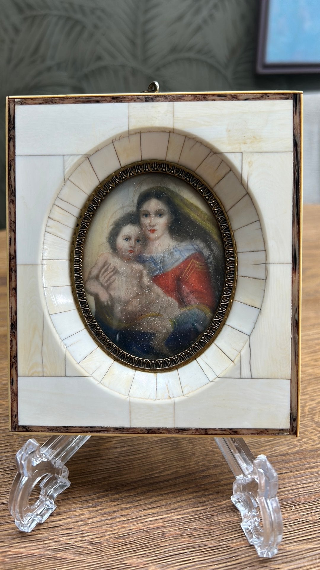 Porselein Plaque Antieke Italiaanse Miniatuur, Ophalen of Verzenden