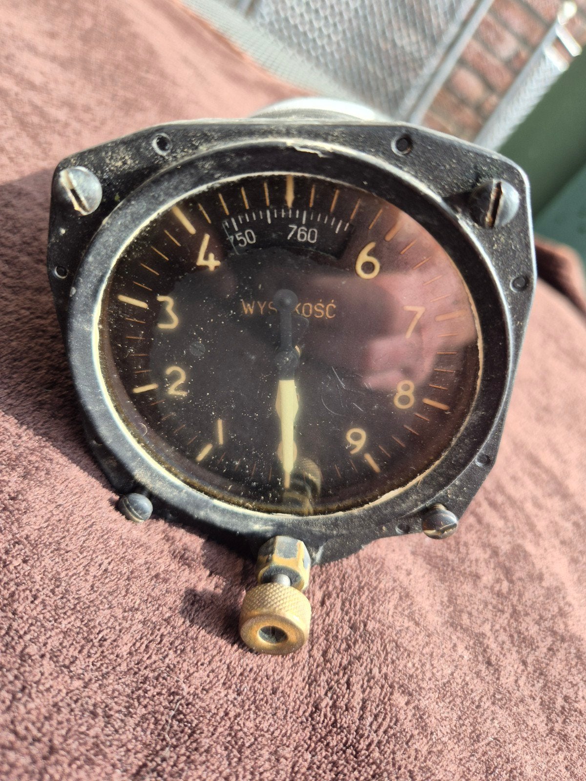 Vintage PZL W-12S Vliegtuig Hoogtemeter Barometer, Ophalen of Verzenden, Gebruikt